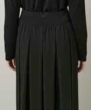 RHHCD35490 HIROKO KOSHINO(ヒロココシノ) 異素材コントラストスカート/日本製/洗える ブラック