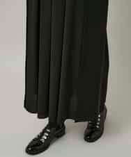 RHHCD35490 HIROKO KOSHINO(ヒロココシノ) 異素材コントラストスカート/日本製/洗える ブラック