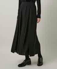 RHHCD35490 HIROKO KOSHINO(ヒロココシノ) 異素材コントラストスカート/日本製/洗える ブラック