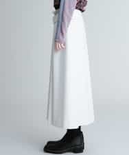RHHCP03390 HIROKO KOSHINO(ヒロココシノ) 【日本製】ラップ風デザインスカート アイボリー