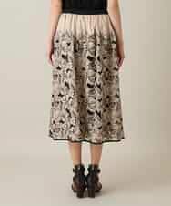 RHHFD11890 HIROKO KOSHINO(ヒロココシノ) カットワークフラワースカート /洗える ベージュ