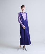 RHHFS53490 HIROKO KOSHINO(ヒロココシノ) 【日本製】バッククロスデザインジャンパースカート ブルー