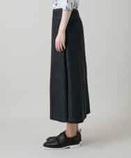 RHHGD01590 HIROKO KOSHINO(ヒロココシノ) 異素材ドッキングAラインスカート /洗える ブラック