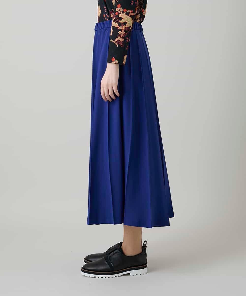 RHHGD11630 HIROKO KOSHINO(ヒロココシノ) 立体プリーツシルエットスカート /洗える ブルー