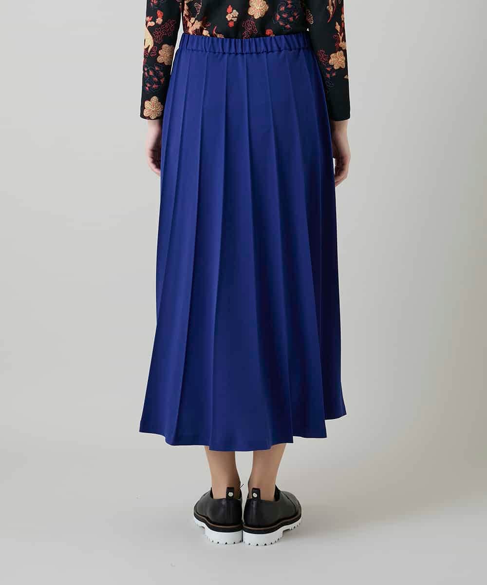 RHHGD11630 HIROKO KOSHINO(ヒロココシノ) 立体プリーツシルエットスカート /洗える ブルー