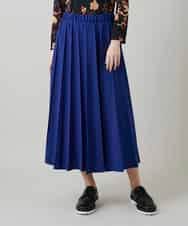 RHHGD11630 HIROKO KOSHINO(ヒロココシノ) 立体プリーツシルエットスカート /洗える ブルー