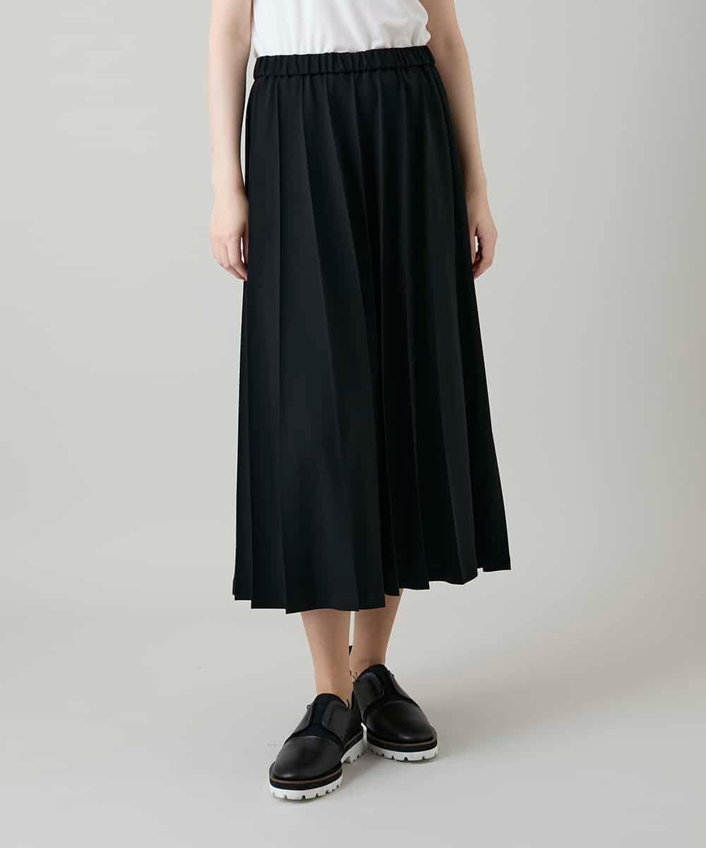 RHHGD11630 HIROKO KOSHINO(ヒロココシノ) 立体プリーツシルエットスカート /洗える ブラック