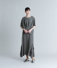 RHHGS10630 HIROKO KOSHINO(ヒロココシノ) カラミチェックマーメイドスカート ブラック