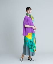 RHHGT24690 HIROKO KOSHINO(ヒロココシノ) 【日本製】フルーツファームギャザーフレアスカート ライトイエロー