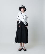 RHHHB03590 HIROKO KOSHINO(ヒロココシノ) ラップライクデザインスカート /日本製/洗える ブラック