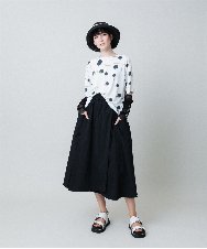 RHHHB03590 HIROKO KOSHINO(ヒロココシノ) ラップライクデザインスカート /日本製/洗える ブラック