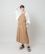 RHHHE01590 HIROKO KOSHINO(ヒロココシノ) 立体プリーツシアースカート /洗える ベージュ