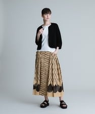 RHHHT41590 HIROKO KOSHINO(ヒロココシノ) 【洗える】洋梨パネルプリントスカート ライトブルー