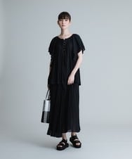 RHHHT44600 HIROKO KOSHINO(ヒロココシノ) 【洗える】イレギュラープリーツスカート ライトブルー