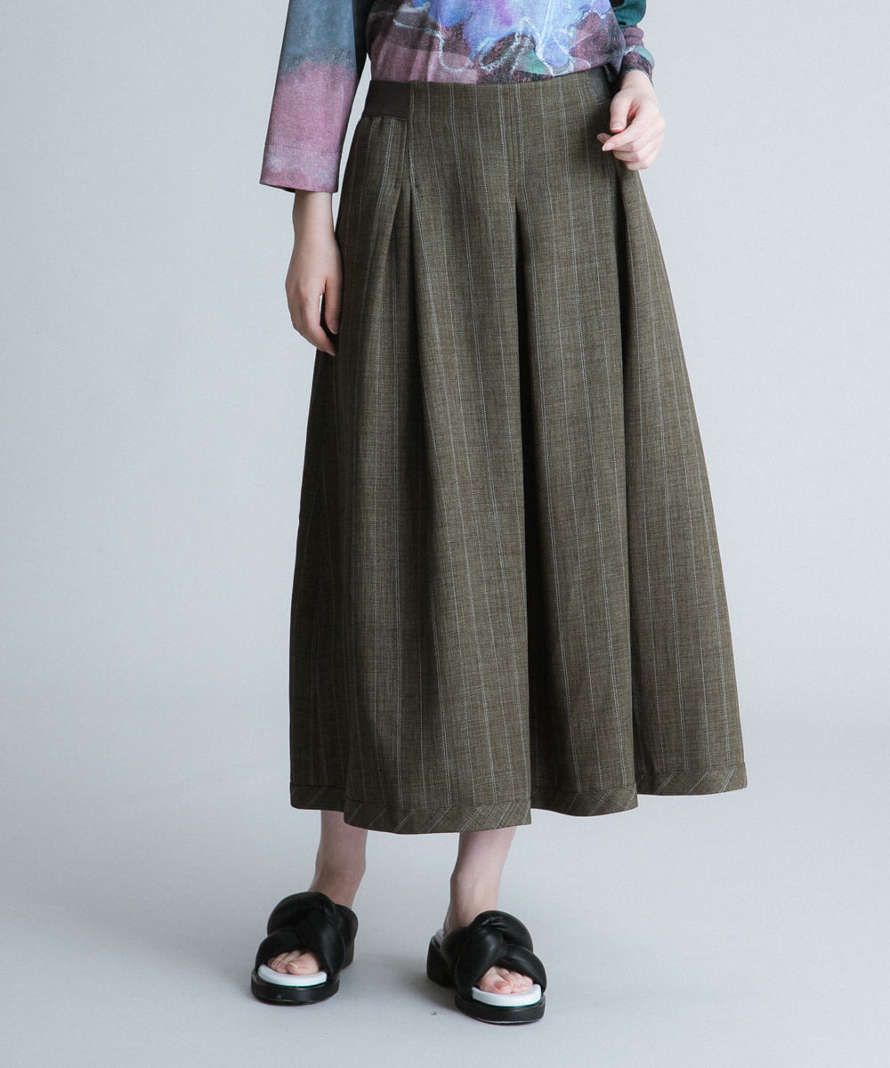 日本製 ピンストライプスカート ひざ丈スカート Hiroko Koshino ヒロココシノ イトキンオンラインストア