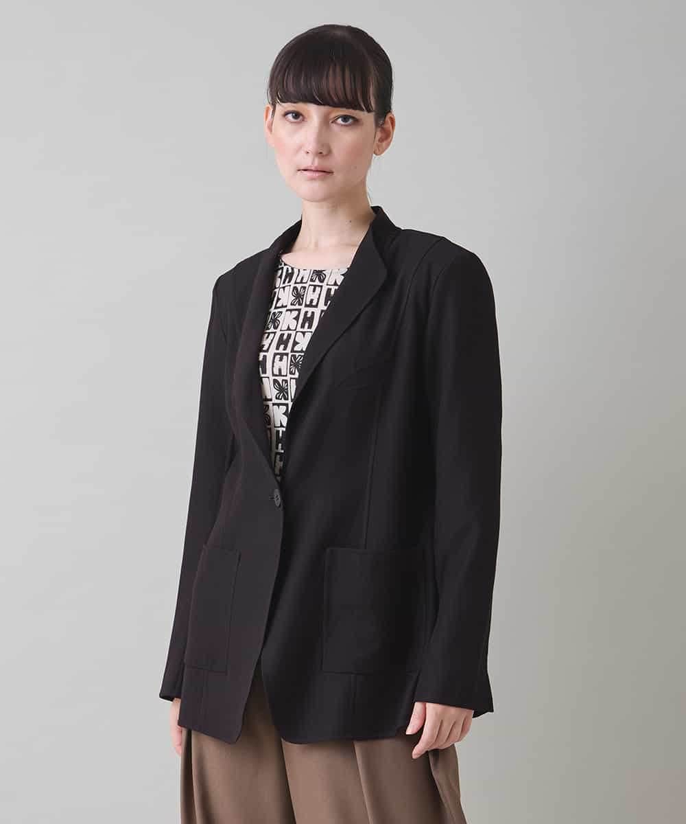 RHJAD03690 HIROKO KOSHINO(ヒロココシノ) アーティスティックリバージャケット ブラック