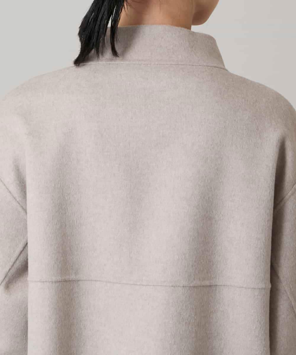 RHJAF11790 HIROKO KOSHINO(ヒロココシノ) カシミヤ混ライトリバーショートコート ベージュ