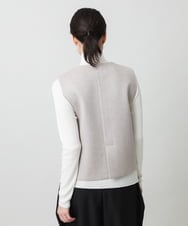 RHJAF21790 HIROKO KOSHINO(ヒロココシノ) カシミヤ混ライトリバーベスト ベージュ