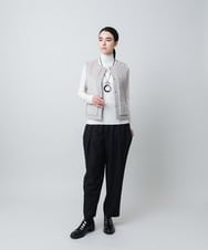 RHJAF21790 HIROKO KOSHINO(ヒロココシノ) カシミヤ混ライトリバーベスト ベージュ