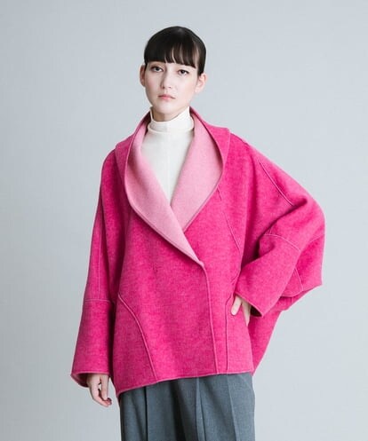 RHJAU40900 HIROKO KOSHINO 【日本製】ドルマンシルエットコート