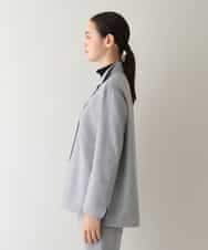 RHJAV09630 HIROKO KOSHINO(ヒロココシノ) 【日本製】デザインカッティングシャツジャケット ダークグレー