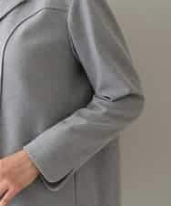 RHJAV09630 HIROKO KOSHINO(ヒロココシノ) 【日本製】デザインカッティングシャツジャケット ダークグレー