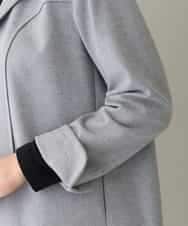 RHJAV09630 HIROKO KOSHINO(ヒロココシノ) 【日本製】デザインカッティングシャツジャケット ダークグレー