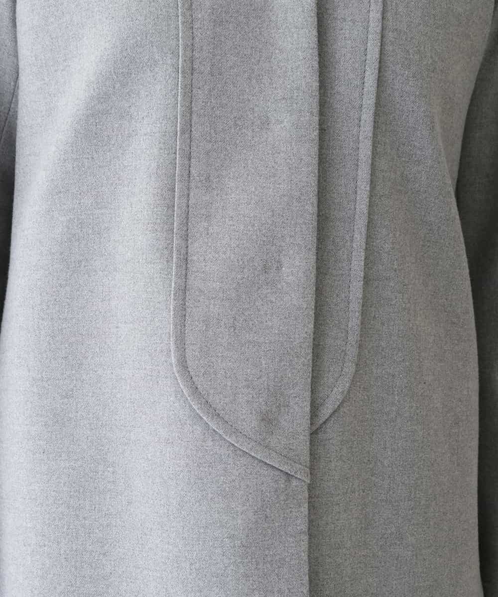 RHJAV09630 HIROKO KOSHINO(ヒロココシノ) 【日本製】デザインカッティングシャツジャケット ダークグレー