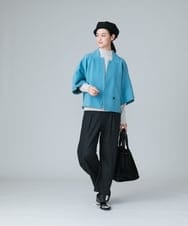 RHJAW12890 HIROKO KOSHINO(ヒロココシノ) ウールビーバーショートコート ブルー