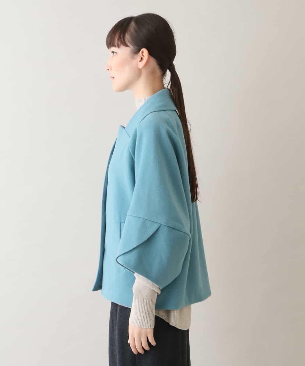 RHJAW12890 HIROKO KOSHINO(ヒロココシノ) ウールビーバーショートコート ブルー