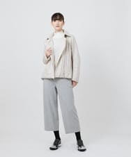 RHJCV07890 HIROKO KOSHINO(ヒロココシノ) 切り替えデザイン中綿ジャケット アイボリー