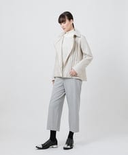 RHJCV07890 HIROKO KOSHINO(ヒロココシノ) 切り替えデザイン中綿ジャケット アイボリー