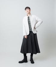 RHJED40890 HIROKO KOSHINO(ヒロココシノ) ロゴ刺繍キルティング中綿入りジャケット アイボリー