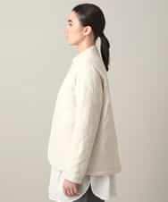 RHJED40890 HIROKO KOSHINO(ヒロココシノ) ロゴ刺繍キルティング中綿入りジャケット アイボリー