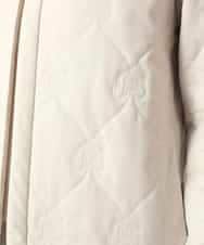 RHJED40890 HIROKO KOSHINO(ヒロココシノ) ロゴ刺繍キルティング中綿入りジャケット アイボリー