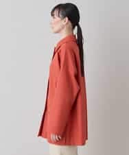 RHJED51690 HIROKO KOSHINO(ヒロココシノ) ウールMIX切り替えデザインジャケット /日本製/洗える オレンジ