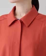 RHJED51690 HIROKO KOSHINO(ヒロココシノ) ウールMIX切り替えデザインジャケット /日本製/洗える オレンジ