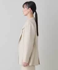 RHJED54690 HIROKO KOSHINO(ヒロココシノ) アートフルスイッチデザインジャケット ライトベージュ