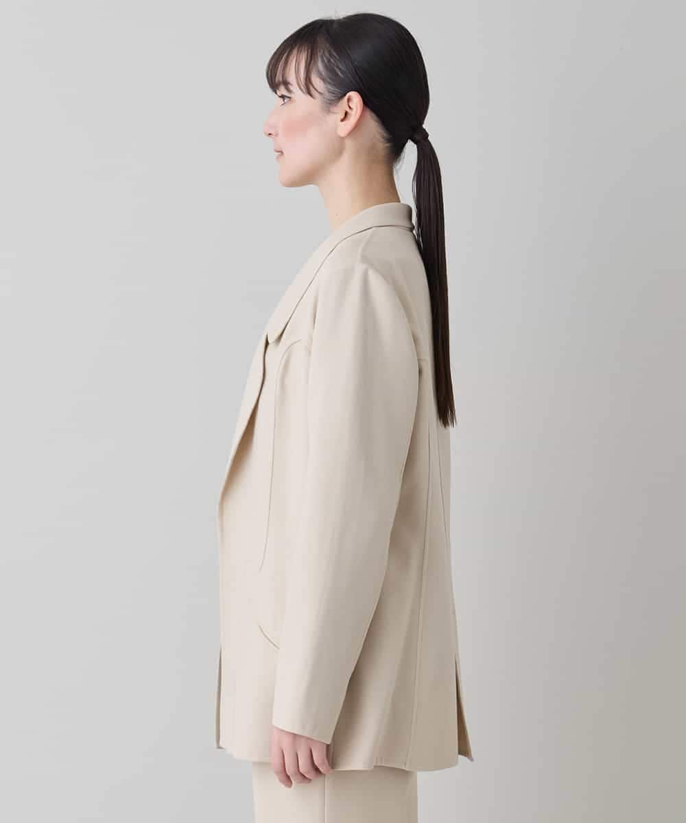 RHJED54690 HIROKO KOSHINO(ヒロココシノ) アートフルスイッチデザインジャケット ライトベージュ