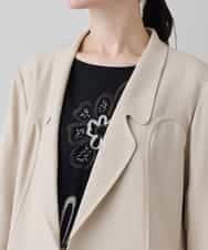 RHJED54690 HIROKO KOSHINO(ヒロココシノ) アートフルスイッチデザインジャケット ライトベージュ