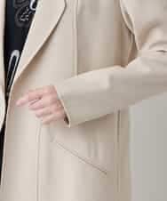 RHJED54690 HIROKO KOSHINO(ヒロココシノ) アートフルスイッチデザインジャケット ライトベージュ