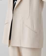 RHJED54690 HIROKO KOSHINO(ヒロココシノ) アートフルスイッチデザインジャケット ライトベージュ