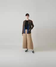 RHJFF05690 HIROKO KOSHINO(ヒロココシノ) プリーツ幾何学柄バイカラージャケット /洗える ベージュ