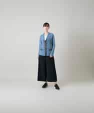 RHJFF05690 HIROKO KOSHINO(ヒロココシノ) プリーツ幾何学柄バイカラージャケット /洗える ベージュ