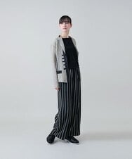 RHJFF06590 HIROKO KOSHINO(ヒロココシノ) プリーツバイカラージャケット /洗える ブルー