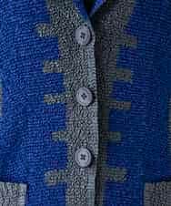 RHJFF06590 HIROKO KOSHINO(ヒロココシノ) プリーツバイカラージャケット /洗える ブルー