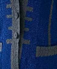 RHJFF06590 HIROKO KOSHINO(ヒロココシノ) プリーツバイカラージャケット /洗える ブルー