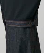 RHJGD01630 HIROKO KOSHINO(ヒロココシノ) 異素材ドッキングシアーデニムジャケット /洗える ブラック