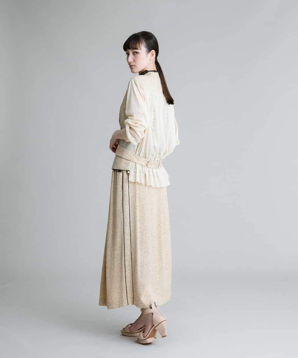 RHJGQ21690 HIROKO KOSHINO(ヒロココシノ) ドットプリントジャケット ベージュ