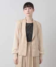 RHJGQ21690 HIROKO KOSHINO(ヒロココシノ) ドットプリントジャケット ベージュ